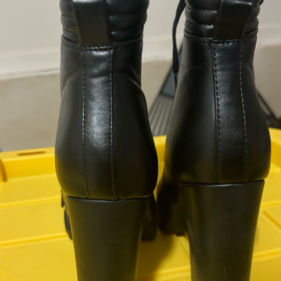 Black Leather Booties - Picture 2 of 2
